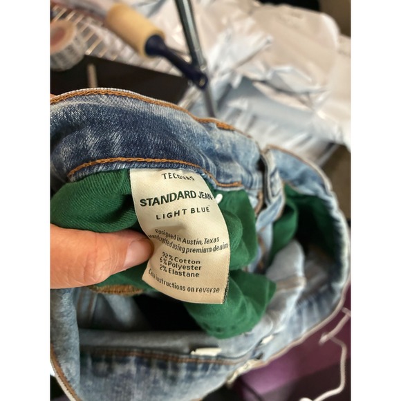 Tecovas Standard Jean Mens 40x30 Light Blue Premium Denim Straight Leg DDST2021 - Picture 14 of 16